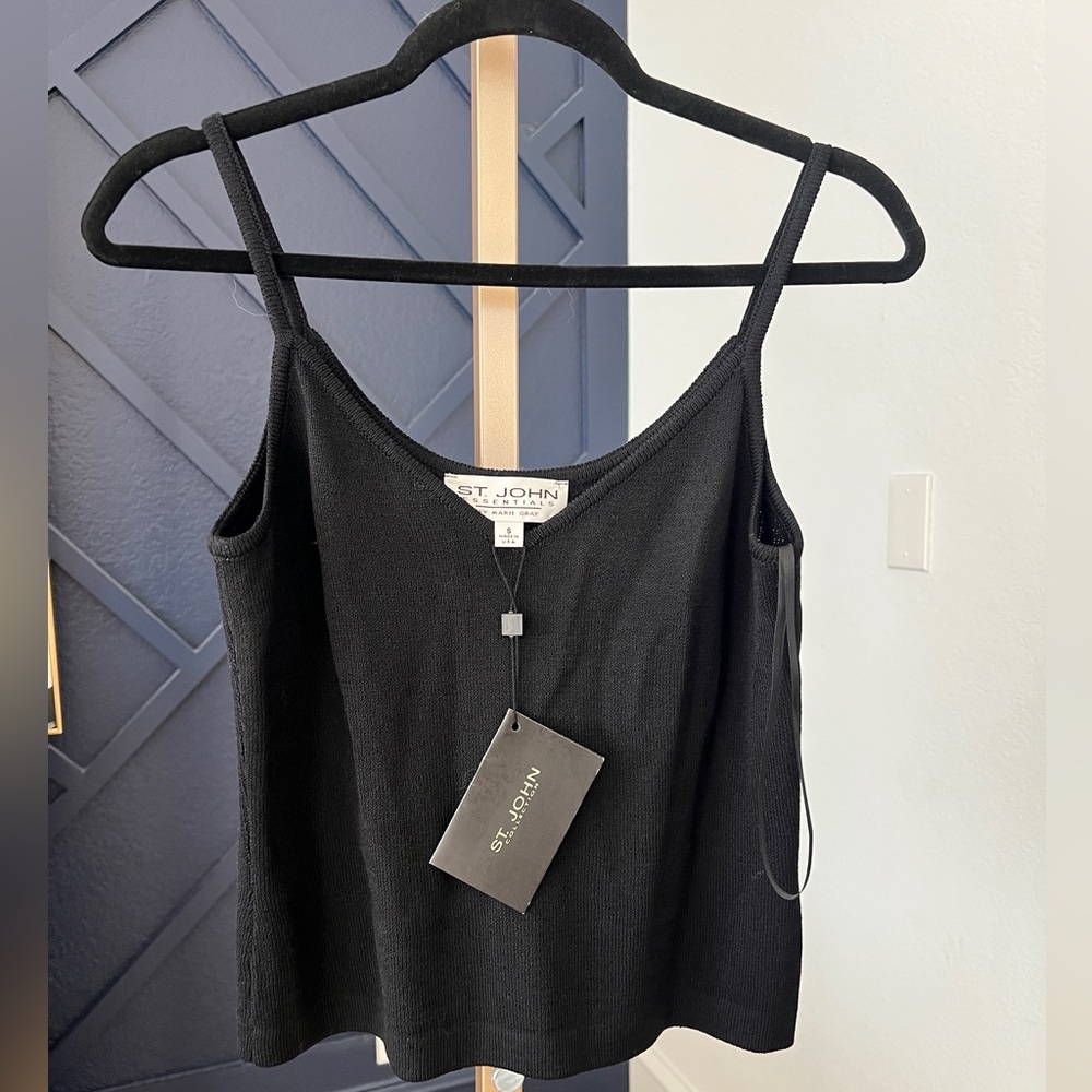 St. John Black Knit Tank – Size Small (NWT)